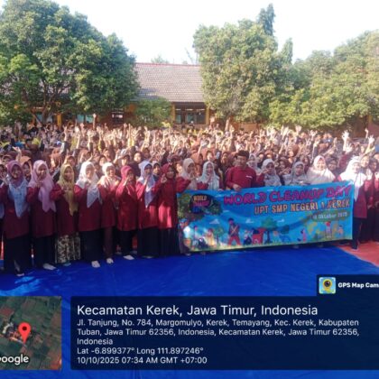UPT SMP Negeri 1 Kerek Gelar World Cleanup Day 2025, Dukung Indonesia Bersih 2029